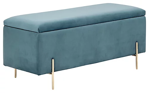 GFW Mystica Ottoman Storage Bench Teal 4 GFW Mystica Ottoman Storage Bench Teal - Image 2