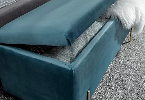 GFW Mystica Ottoman Storage Bench Teal 5 GFW Mystica Ottoman Storage Bench Teal - Image 3