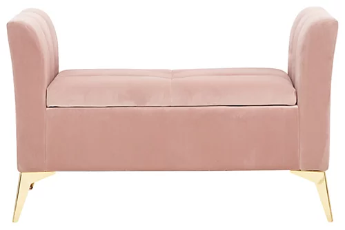 GFW Pettine Ottoman Storage Bench Blush Pink 4 GFW Pettine Ottoman Storage Bench Blush Pink - Image 2