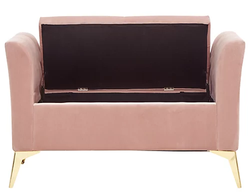 GFW Pettine Ottoman Storage Bench Blush Pink 5 GFW Pettine Ottoman Storage Bench Blush Pink - Image 3