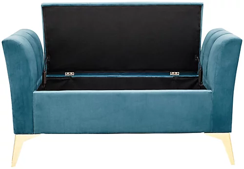GFW Pettine Ottoman Storage Bench Teal 6 GFW Pettine Ottoman Storage Bench Teal - Image 4