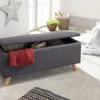 GFW Secreto Ottoman Storage Bench Charcoal Grey