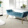 GFW Turin Upholstered Window Seat Teal 2 GFW Turin Upholstered Window Seat Teal -Furniture Store gfw turin upholstered window seat teal5060713891307 01c MP