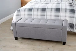 GFW Verona Ottoman Storage Bench Grey
