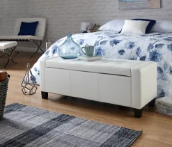 GFW Verona Ottoman Storage Bench White