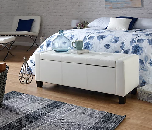 GFW Verona Ottoman Storage Bench White 3 GFW Verona Ottoman Storage Bench White