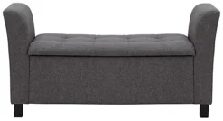 GFW Verona Upholstered Window Seat Charcoal Grey -Furniture Store gfw verona upholstered window seat charcoal grey5060516217632 03c MP