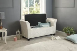 GFW Verona Upholstered Window Seat Crushed Velvet