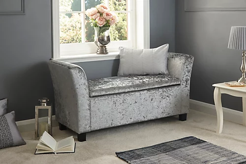 GFW Verona Upholstered Window Seat Crushed Velvet 4 GFW Verona Upholstered Window Seat Crushed Velvet - Image 2