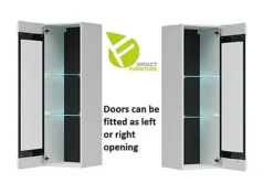 Glass Display Cabinet Wall Mounted Slim Shelf Unit LED Light White Gloss Assen 8 Glass Display Cabinet Wall Mounted Slim Shelf Unit LED Light White Gloss Assen -Furniture Store glass display cabinet wall mounted slim shelf unit led light white gloss assen5900211841087 03c MP