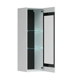 Glass Display Cabinet Wall Mounted Slim Shelf Unit LED Light White Gloss Assen 9 Glass Display Cabinet Wall Mounted Slim Shelf Unit LED Light White Gloss Assen -Furniture Store glass display cabinet wall mounted slim shelf unit led light white gloss assen5900211841087 04c MP