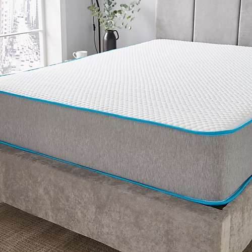 Grey Deep Quilted Bubble Memory Foam Spring Mattress Small Double 4 Grey Deep Quilted Bubble Memory Foam Spring Mattress Small Double - Image 2