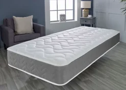 Grey Memory Foam Hybrid Sprung Mattress Small Single