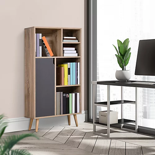 HOMCOM 121x60 Freestanding Storage Cabinet 4 Legs 5 Compartments Furniture Grey 3 HOMCOM 121x60 Freestanding Storage Cabinet 4 Legs 5 Compartments Furniture Grey