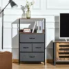 HOMCOM 4 Drawer Storage Chest Unit Home W/ Shelves Home Living Bedroom Black 1 HOMCOM 4 Drawer Storage Chest Unit Home W/ Shelves Home Living Bedroom Black -Furniture Store homcom 4 drawer storage chest unit home w shelves home living bedroom black5056534595296 01c MP