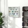 HOMCOM 5-Tier Wall Display Shelf Unit Cabinet W/ Shelves Glass Doors White -Furniture Store homcom 5 tier wall display shelf unit cabinet w shelves glass doors white5056399119507 01c MP