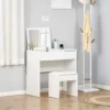 HOMCOM Dressing Table Set With Flip-up Mirror Padded Stool Sliding Drawer White -Furniture Store homcom dressing table set with flip up mirror padded stool sliding drawer white5055974891234 01c MP