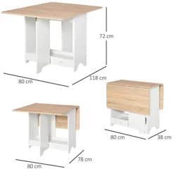HOMCOM Drop-Leaf Dining Table Folding Desk Bar Table With Storage Shelf 8 HOMCOM Drop-Leaf Dining Table Folding Desk Bar Table With Storage Shelf -Furniture Store homcom drop leaf dining table folding desk bar table with storage shelf5056399119804 03c MP