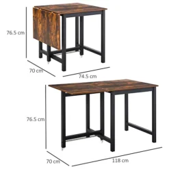HOMCOM Drop Leaf Kitchen Foldable Table Folding Table Foldable For Dining Room -Furniture Store homcom drop leaf kitchen foldable table folding table foldable for dining room5056399121821 03c MP