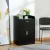 HOMCOM Modern Storage Cabinet, Small Floor Cupboard With Drawer Black 2 HOMCOM Modern Storage Cabinet, Small Floor Cupboard With Drawer Black -Furniture Store homcom modern storage cabinet small floor cupboard with drawer black5056534585525 01c MP