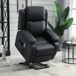 HOMCOM Riser And Recliner Chair Power Lift Reclining Chair With Remote, Black