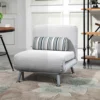 HOMCOM Single Folding 5 Position Convertible Sleeper Chair Sofa Bed Grey, Silver