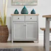 Home Source Avon 2 Drawer 2 Door Cupboard Unit Grey