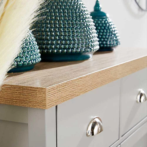 Home Source Avon 2 Drawer 2 Door Cupboard Unit Grey 4 Home Source Avon 2 Drawer 2 Door Cupboard Unit Grey - Image 2