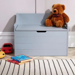 Home Source Emma Toy Storage Ottoman Chest Grey -Furniture Store home source emma toy storage ottoman chest grey5056065449686 04c MP