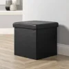 Home Source Faux Leather Square Folding Storage Ottoman Black -Furniture Store home source faux leather square folding storage ottoman black5056065432725 01c MP