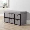 Home Source Sofia 6 Drawer Folding Ottoman Grey -Furniture Store home source sofia 6 drawer folding ottoman grey5056065432923 01c MP