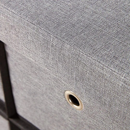 Home Source Sofia 6 Drawer Folding Ottoman Grey 6 Home Source Sofia 6 Drawer Folding Ottoman Grey - Image 4