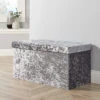 Home Source Sofia Crushed Velvet Folding Storage Ottoman Ice Grey -Furniture Store home source sofia crushed velvet folding storage ottoman ice grey5056065432831 01c MP