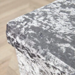 Home Source Sofia Crushed Velvet Folding Storage Ottoman Ice Grey -Furniture Store home source sofia crushed velvet folding storage ottoman ice grey5056065432831 03c MP