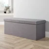 Home Source Sofia Extra Large Rectangular Folding Storage Ottoman Grey -Furniture Store home source sofia extra large rectangular folding storage ottoman grey5056065432893 01c MP