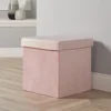 Home Source Sofia Velvet Square Folding Storage Ottoman Blush Pink -Furniture Store home source sofia velvet square folding storage ottoman blush pink5056065432770 01c MP