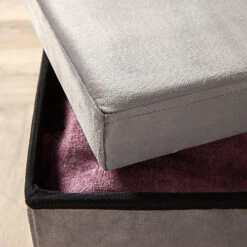 Home Source Sofia Velvet Square Folding Storage Ottoman Grey 8 Home Source Sofia Velvet Square Folding Storage Ottoman Grey -Furniture Store home source sofia velvet square folding storage ottoman grey5056065432763 03c MP