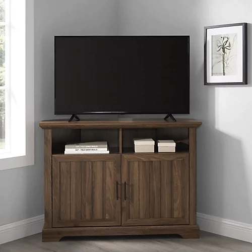 Homeology SAVANNAH True-Corner-Friendly Walnut 6-Shelf Luxury Cabinet Suitable For Flat Screen TVs Up To 50" 5 Homeology SAVANNAH True-Corner-Friendly Walnut 6-Shelf Luxury Cabinet Suitable For Flat Screen TVs Up To 50" - Image 3