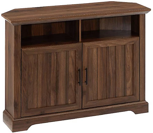 Homeology SAVANNAH True-Corner-Friendly Walnut 6-Shelf Luxury Cabinet Suitable For Flat Screen TVs Up To 50" 6 Homeology SAVANNAH True-Corner-Friendly Walnut 6-Shelf Luxury Cabinet Suitable For Flat Screen TVs Up To 50" - Image 4