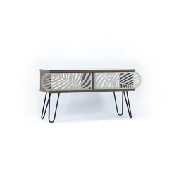 Illia Maxi - TV Unit - Walnut & Black - 106x30x48 Cm -Furniture Store illia maxi tv unit walnut black 106x30x48 cm8682081545810 03c MP