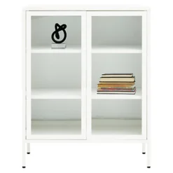 Interiors By Premier Acier Two Door White Cabinet -Furniture Store interiors by premier acier two door white cabinet5018705952376 03c MP