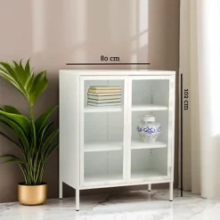 Interiors By Premier Acier Two Door White Cabinet -Furniture Store interiors by premier acier two door white cabinet5018705952376 04c MP