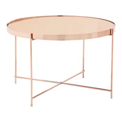 Interiors By Premier Allure Large Pink Mirror Side Table