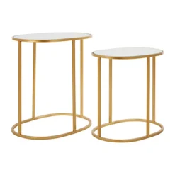 Interiors By Premier Avantis Set Of 2 Oval Side Tables