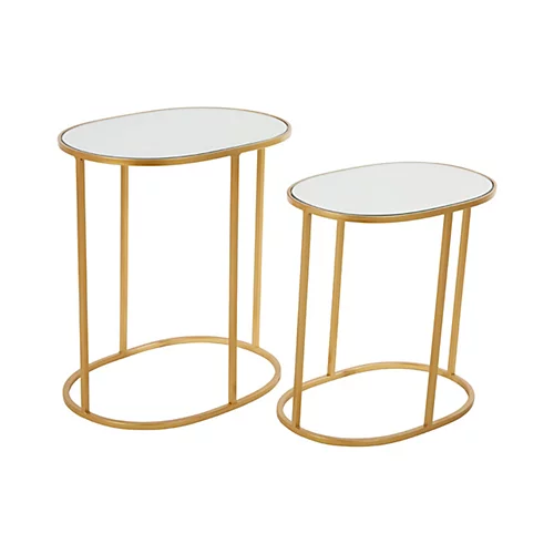 Interiors By Premier Avantis Set Of 2 Oval Side Tables 4 Interiors By Premier Avantis Set Of 2 Oval Side Tables - Image 2