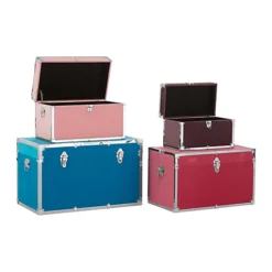 Interiors By Premier Multicoloured Rectangular Trunks Set Of 4 -Furniture Store interiors by premier multicoloured rectangular trunks set of 45018705757292 03c MP