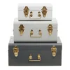 Interiors By Premier Parley Set Of Three Assorted Grey Storage Trunks -Furniture Store interiors by premier parley set of three assorted grey storage trunks5018705963419 01c MP