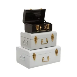 Interiors By Premier Parley Set Of Three Monochrome Storage Trunks -Furniture Store interiors by premier parley set of three monochrome storage trunks5018705963365 03c MP