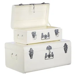 Interiors By Premier Parley Set Of Two Ivory Storage Trunks -Furniture Store interiors by premier parley set of two ivory storage trunks5018705345949 03c MP