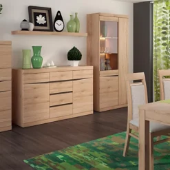 Kensington Tall 3 Door Display Cabinet In Oak 9 Kensington Tall 3 Door Display Cabinet In Oak -Furniture Store kensington tall 3 door display cabinet in oak5900355033027 04c MP